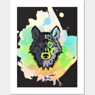 Colorful Wolf Posters and Art